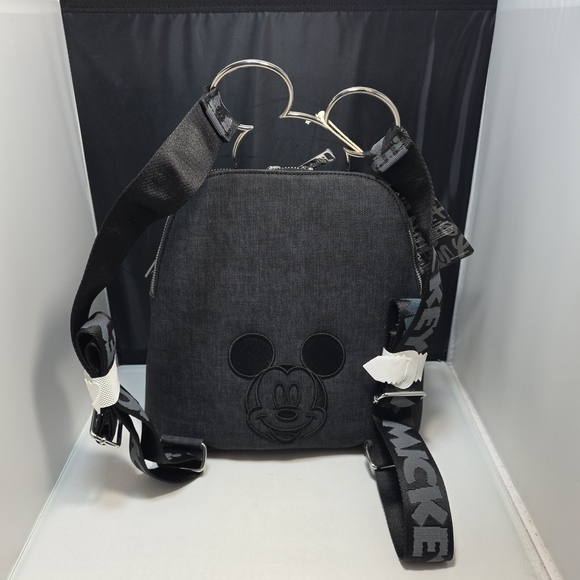 Loungefly Disney Mickey Mouse Figural Denim Mini Backpack NWT - Picture 5 of 9